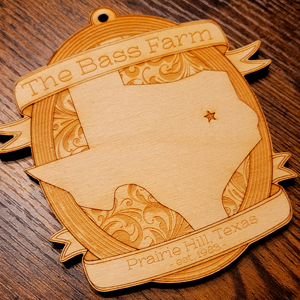 Laser Cut Wood Ornament